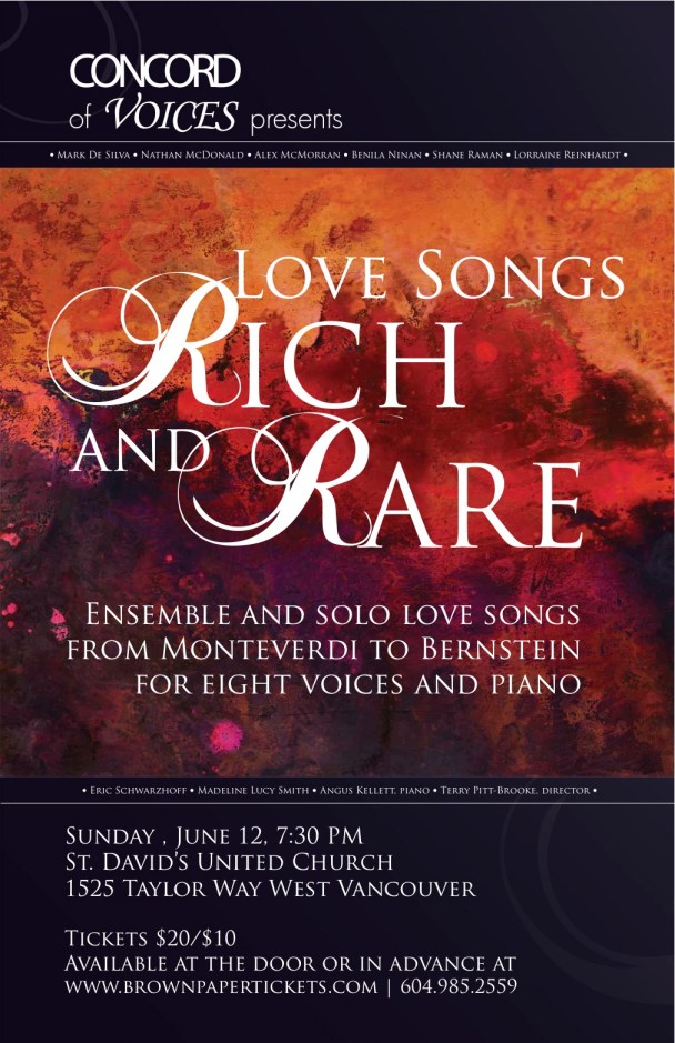 poster for the Concord of Voices 2011 concert